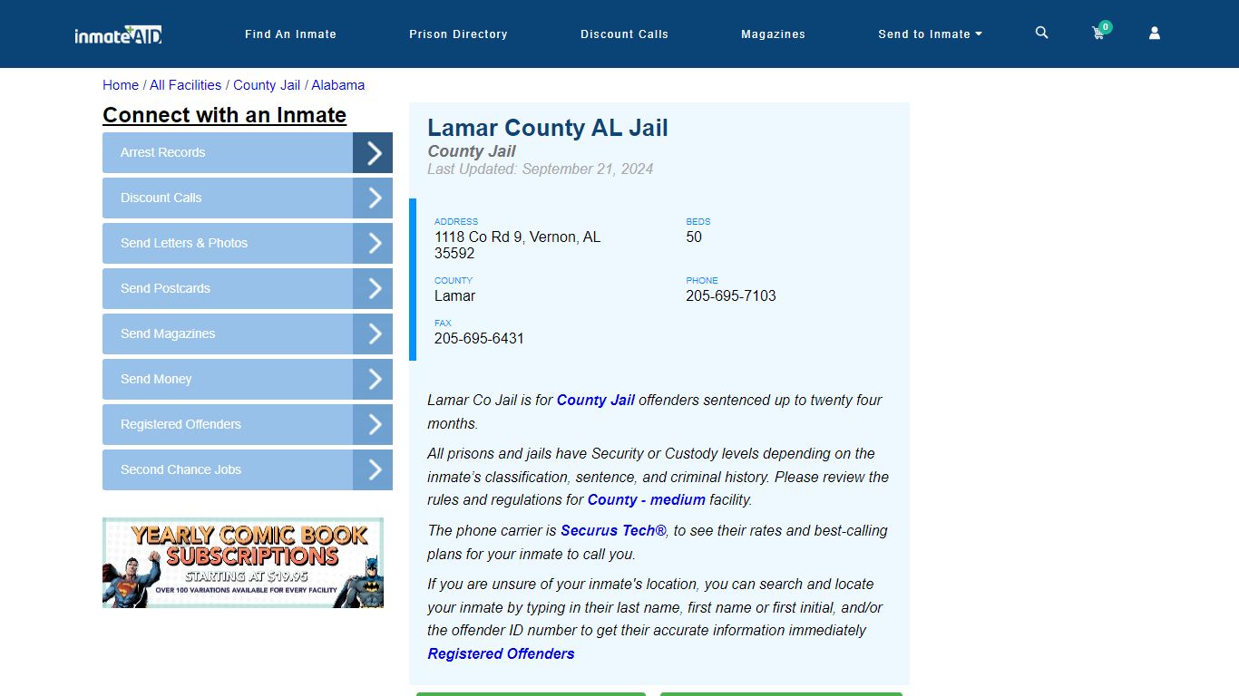 Lamar County AL Jail - Inmate Locator