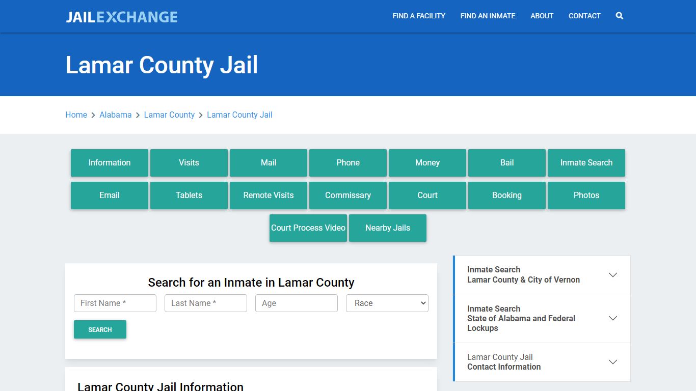 Lamar County Jail Roster Lookup, AL, Inmate Search